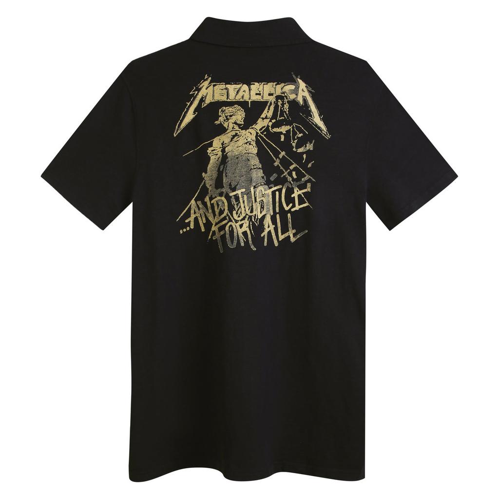 Amplified Mens And Justice For All Metallica Polo Shirt