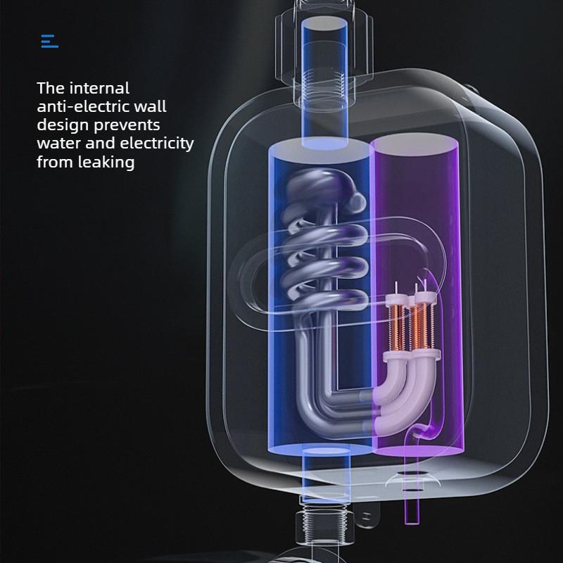 Intelligent Digital Display Hot Water Shower Set Quick Heating Mini Constant Temperature Instant Electric Water Heater