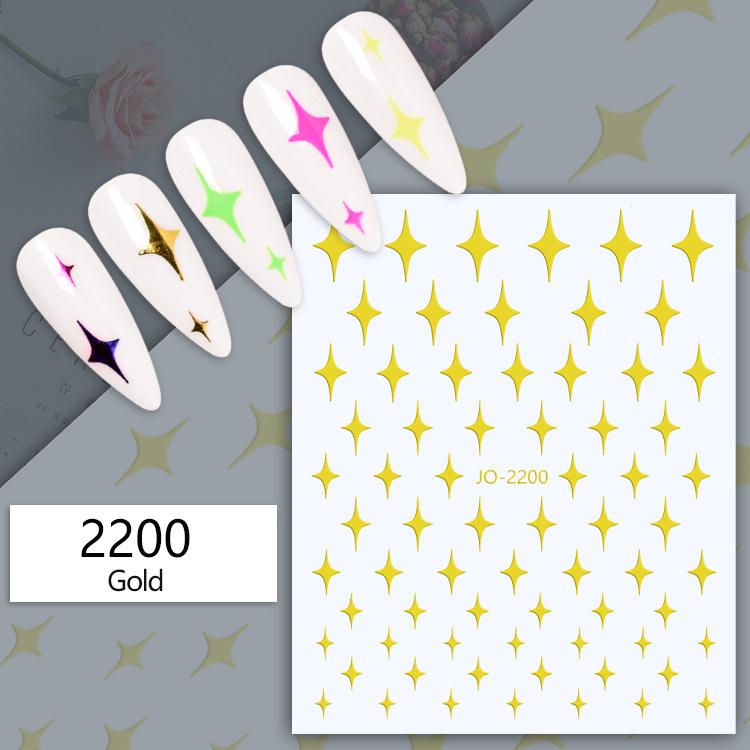 

Silver & Red Star Face and Nail Stickers: Multi-Color Starburst Decoration