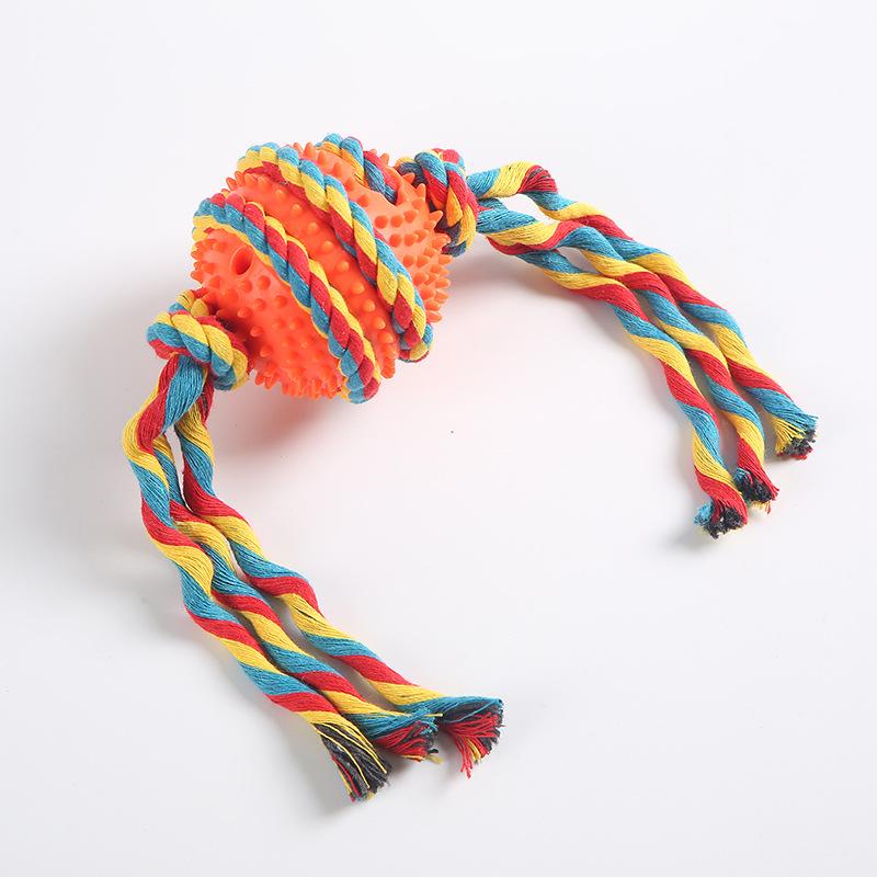 

Товары для животных Новый узелок прорезыватель для зубов собачья зубная щетка интерактивная игрушка для собак мяч 16*15*8cm