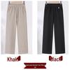 2024 Fashionable High-Waisted Woolen Pants for Middle-Aged & Elderly Women - Elastic Waist, Loose Fit, Plus Size for Autumn/Winter
