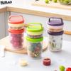 Double Layer Leak Salad Cup Oatmeal Container With Spoon & Sauce Box Portable Overnight Oats Jar