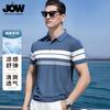 Jovo Summer Breathable Wide Striped Polo Shirt