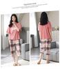 Women's Summer Korean Cartoon Pajama Set - Short-Sleeved Top with Seven-Point Pants