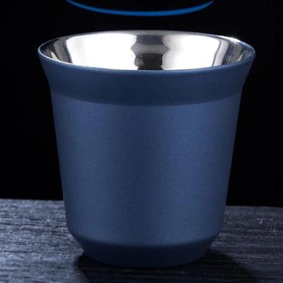 80ML Stainless Steel Espresso Cup Set Double Wall 304 Stainless Steel Small Coffee Cup Capsule Milk Mug Double Wall Insulated