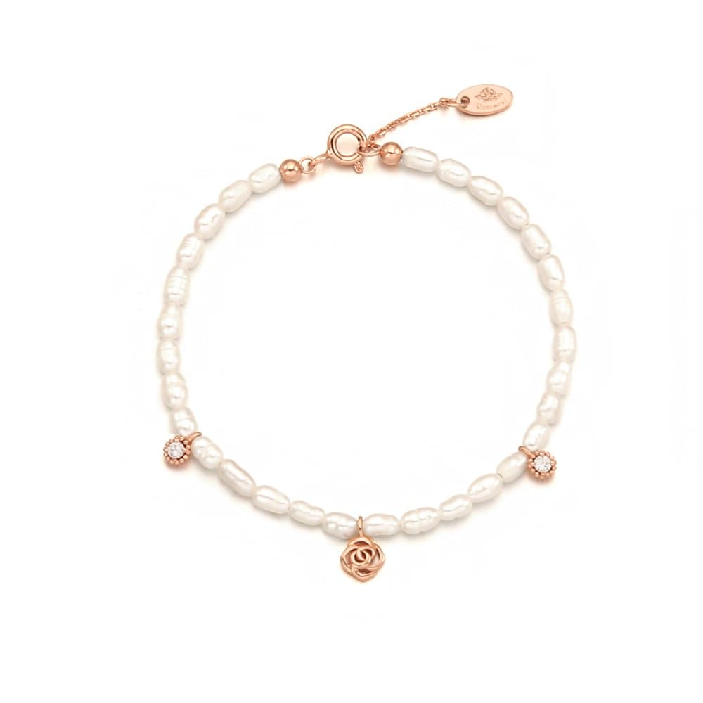 [Rosemont] Silver Freshwater Pearl Bracelet Rc0398