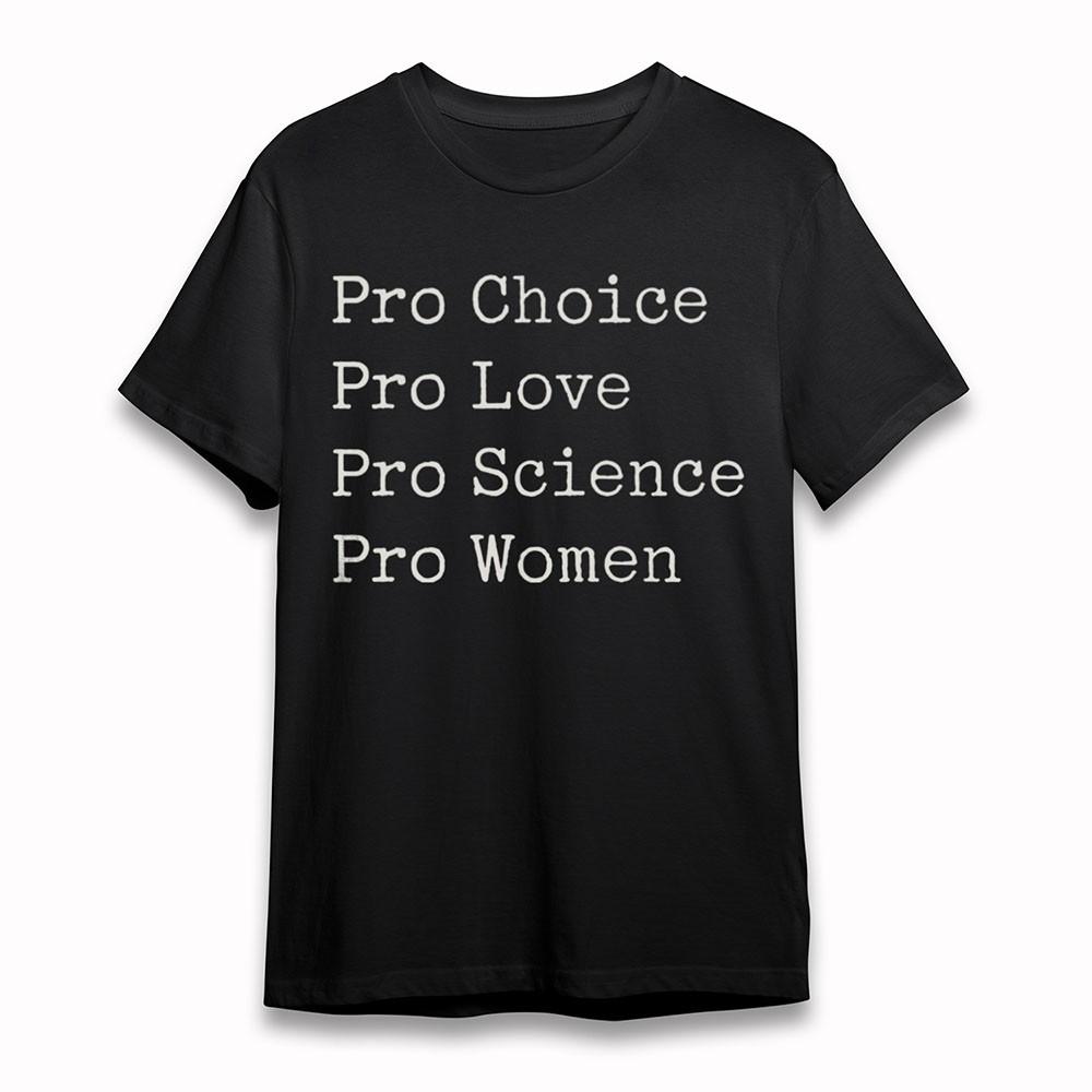 

Women s Classic T-Shirt Pro Choice Motto Graphic Tee Short Oversize Cotton Black S