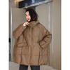 Women 90% White Duck Down Jacket Hooded Autumn Winter Warm Oversize Puffer Coat Casual Loose Thick Parkas Female Outwear