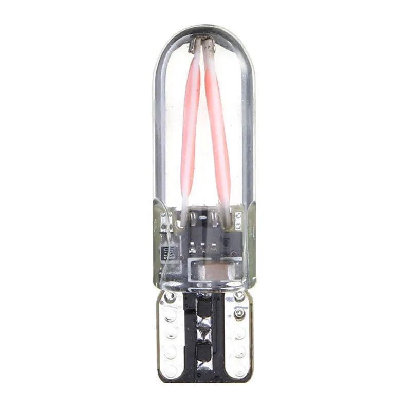 

2PCS T10 Pink Purple 194 168 W5W COB LED CANBUS Silica Bright Glass License Light Headlight Bulb Daytime Running Lamp Universal