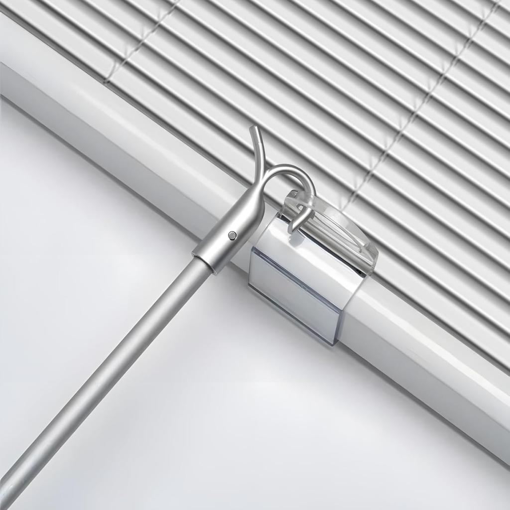 Cordless Blind Extension Pole 13"-24" Adjustable Draw Rod & Window Opener Stick for Roller Shades, Zebra Blinds - Multi-Purpose as Curtain Pull Rod