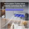 Portable Fan, 3-speed Adjustable Fan, USB Rechargeable Portable Tower Fan Conditioner, 3D Circulating For Living Room, Bedroom
