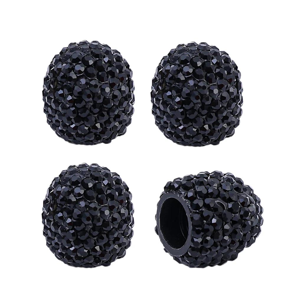 

4 шт. Водяная дрель блестящие колпачки вентилей шин сердечник вентиля шины с алмазной инкрустацией колеса шины и детали автомобильные аксессуары чёрный
