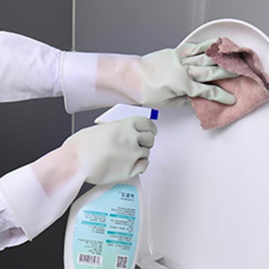 1 pereche de mănuși de spălat vase cu mânecă lungă pentru a proteja mâinile impermeabile PVC pentru curățarea bucătăriei mănuși de spălat vase pentru uz zilnic