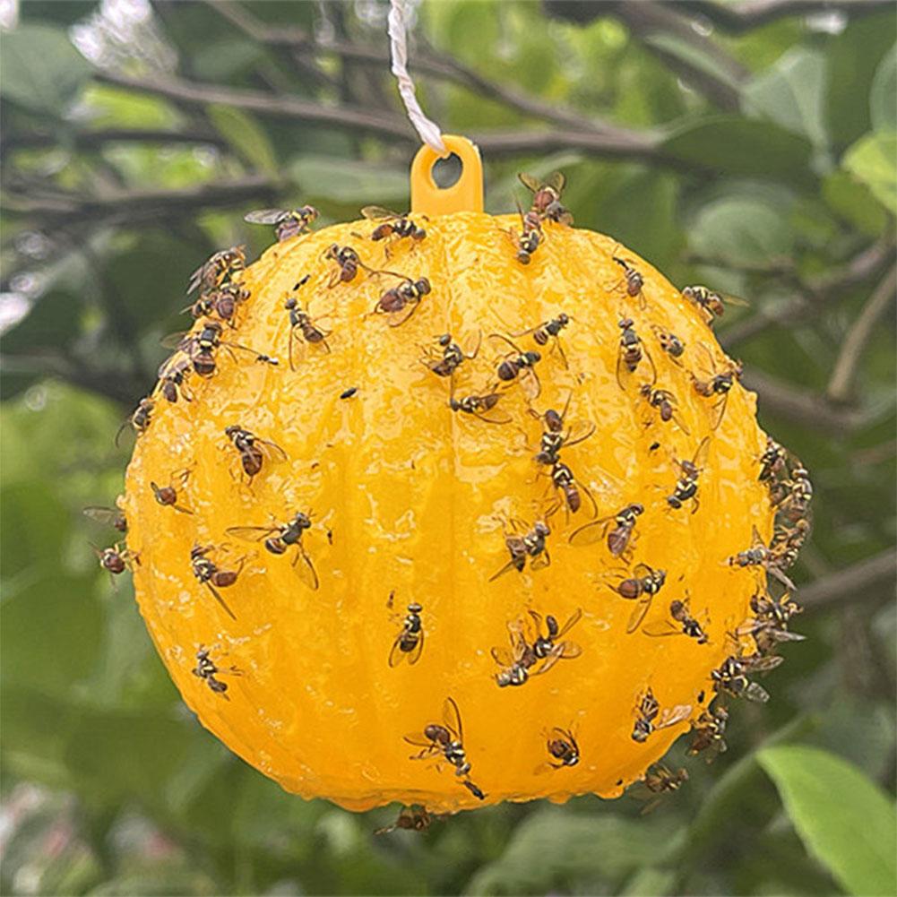 Sticky Fruit Fly Trap Ball Flying Insects Traps Ball Adhesive Fly Catching Ball for Indoor Outdoor House Kitchen Plants Trees