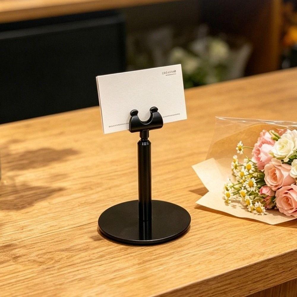Metal Table Card Clip Stand U-Shaped Price Tag Clip Table Number Card Holder  Bakery