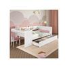 Lit - Blanc - 90x200 Cm - Bureau À 2 Tiroirs - Bois Massif - 1 Place