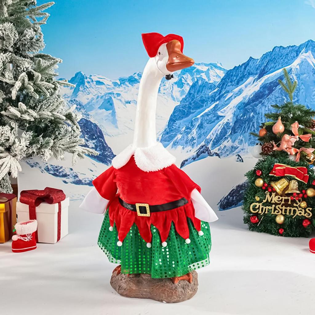 Christmas Geese Outfits Holiday Dress For Statue 23inch Christmas Geese Clothing With Bow For Outdoor Yard Garden Party Winter