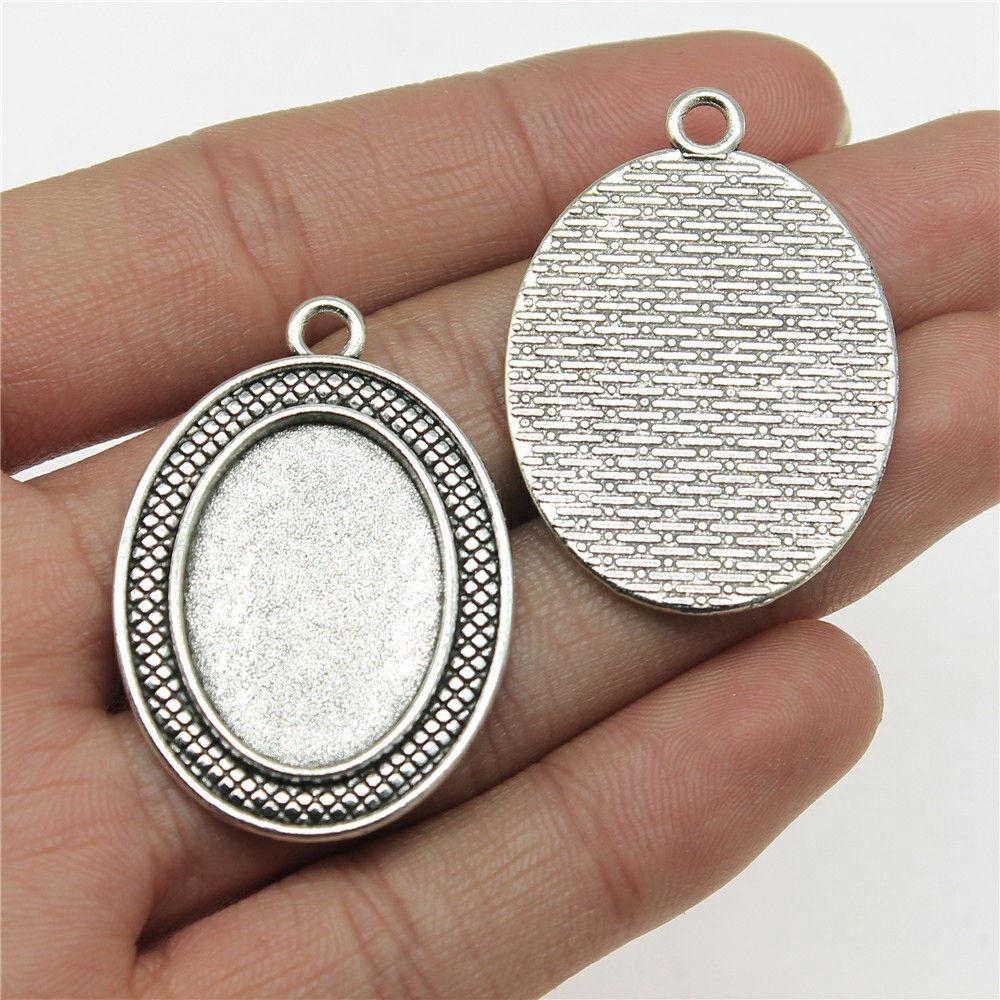 Owalna szklana baza kaboszonowa, oprawa, ramka pasująca 18x25mm 13x18mm, akcesoria, części, męska biżuteria, masywna, oryginalna dla Ciebie