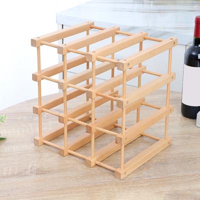 Dřevěný stojan na víno Stohovatelné modulární regály na víno DIY montáž Držák na láhve vína