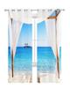 Bali Scenery Ocean Vacation Sheer Curtains Living Room Window Tulle Curtains For Bedroom Kitchen Home Decoration Voile Drapes