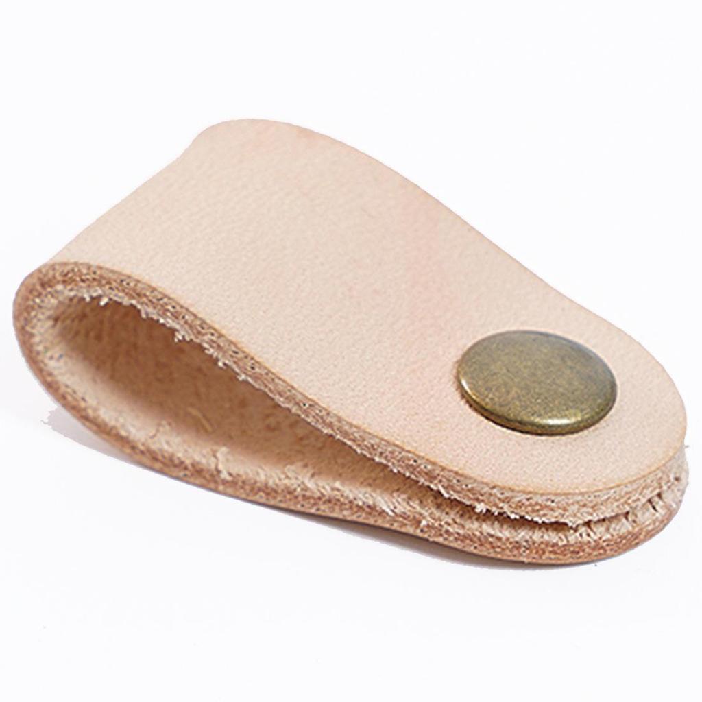 Top Layer Cowhide Headphone Cable Winder - Genuine Leather Storage Clip
