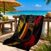 Belgian Football Association Emblem Beach Towel, Quick-drying, Easy to Care for, Suitable for Both Fitness and Beach Vacations,Sports Essential