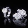 Prinzessin Quadrat Simulierter Diamantring für Damen Voll Pavé Braut Ehering mit Nahtloser Fassung