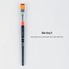 Ougelang Nylon Bristle Flat Head Gouache & Acrylic Brush Set