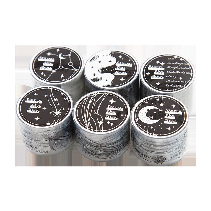 Starry Sky Poet Series Decorative PET Tape for Journal Decoration - 6 Designs