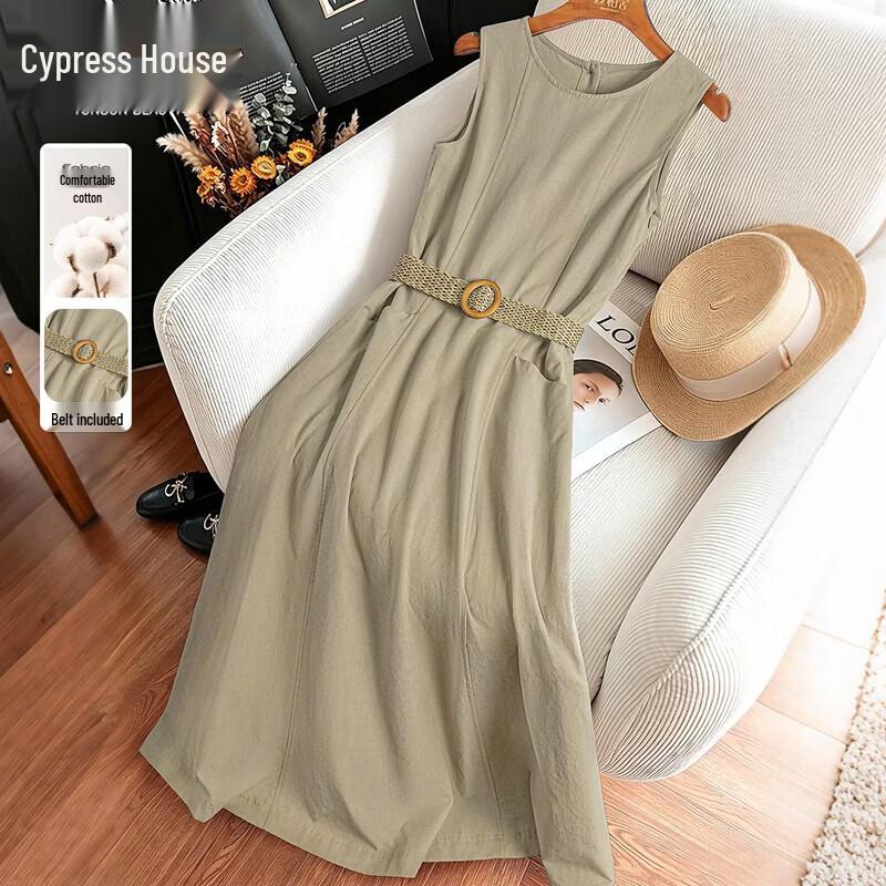 Women s Lyocell Blend Sleeveless Maxi Dress with Cinched Waist M