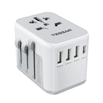 Auslandsadapter TESSAN Steckdosenadapter Stromadapter für Auslandsreisen Kompatibel mit Weltweitem Konverter Multi-Konvertierung