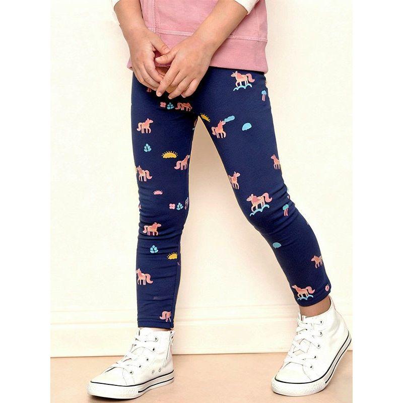Spring and Autumn Thin Printed Leggings for Girls, Elastic Slim Fit, Slimming, Small Animal Pattern, Baby Elastic Waist Pants