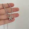 Korean Fashion Sweet Cool Flower Star Butterfly Pendant Necklaces for Women Vintage Elegant Snake Chains Necklace Y2K Jewelry