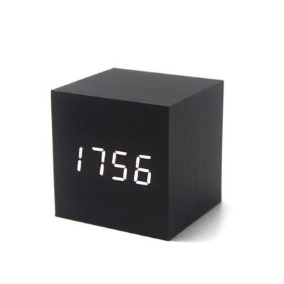 Desktop LED Digital Alarm Clock Sound-controlled Clock Luminous Multi-functional Electronic Clock Student-specific Wooden Clock Small Alarm Clock