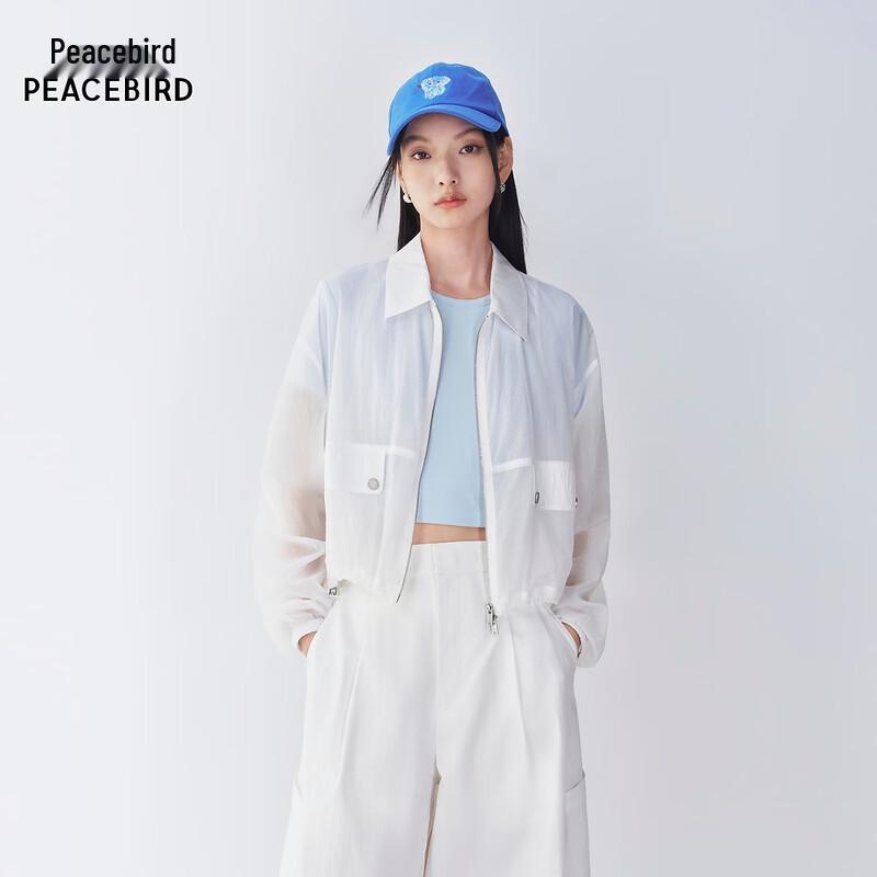 Peacebird Women s Simple Lapel Short Jacket M