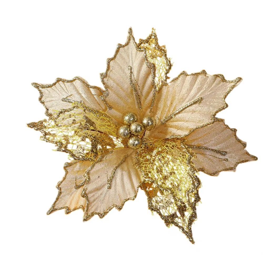 Handmade Artificial Flower Oranment Mixed Leaves Xmas Decorative Flowers Home Decor