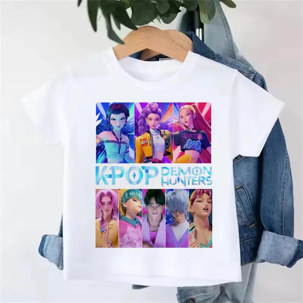 Anime Derpy Tiger Kpop Demon Hunters Shirt for Kids Baby Girl Men Women T Shirt Cute Tiger Cartoon Clothes Hot Movie Print Soft