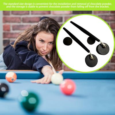 Round Pool Cue Chalk Holder Portable Black Plastic Pocket Snooker Chalk Holder Billiard Accessories Enthusiasts Birthday Gift
