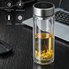 Double-Wall Borosilicate Glass Tea Infuser Tumbler