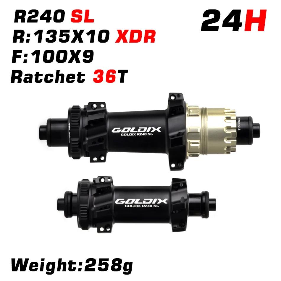 GOLDIX 240sl Road Hub Ccentral Locking Disc 24 Hole New Ratchet 60T Straight Hub Gravel Bicycle for Shimano11 Speed SRAM