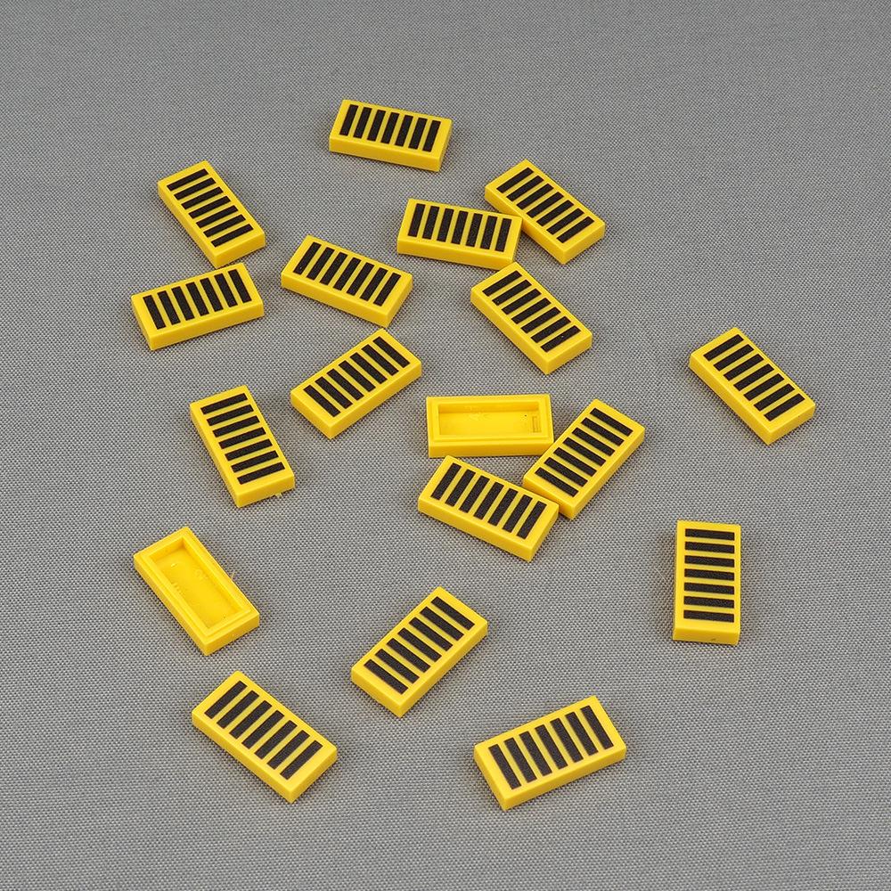MOC 10PCS Printed 3069 Black Grille Long Pattern Building Blocks Floor Board Bricks Particle DIY Toy Children Birthday Xmas Gift