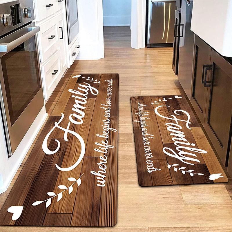 1/2 STÜCK Modernes Einfaches Küchenmatten-Set Langer Streifen Saugfähig Ölabsorbierend Fußmatte Haushalt Badezimmer Türmatte