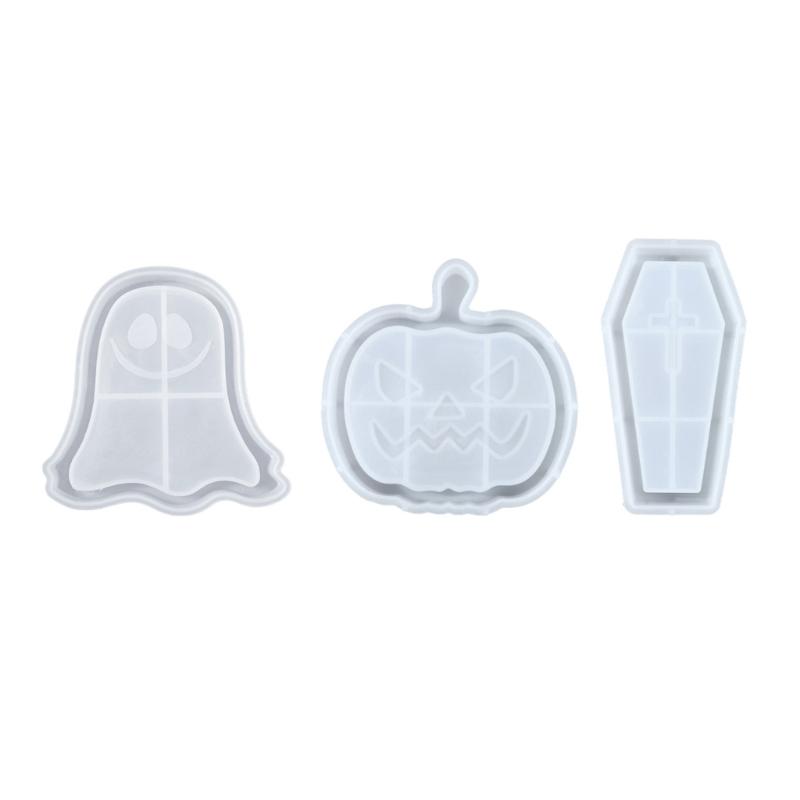 Silicone Resin Mold Resin Tray Molds Halloween Series Silicone Plate Molds Suitable for Crafting and Table Decoration