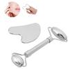 Stainless Steel Facial Roller Gua Sha Tool Face Skin Roller Massager Scraping Board