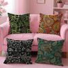 Painted Design P-Paisleys Cushion Cover Natural Linen Organic Fabric Double-Sided Printing Sofa Home Decor Gift Pillow Case
