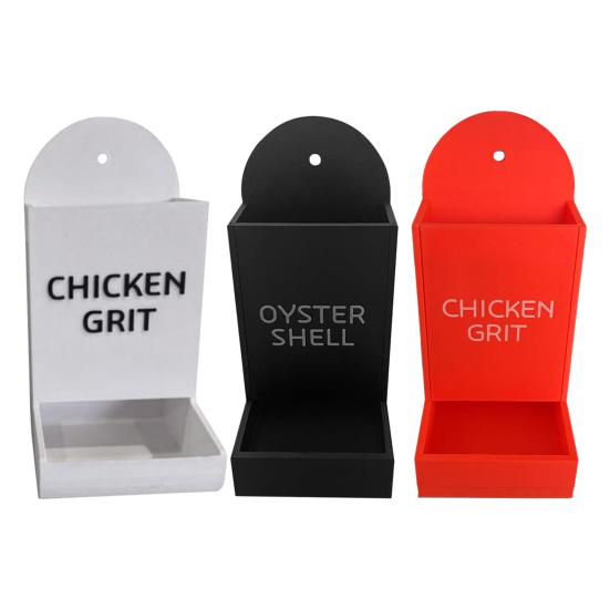 Chicken Oyster Shell Grit Feeder 3D Printed Dual-Purpose Hanging Chicken Feeder Trough Precision Nutrition Gravities Poultry Feeder Coop Accessories