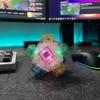 Keyboard Style LED Light Up Keychain Fidget Toy with 12 Clickable Buttons Stress Relief for Kids Backpack Decor
