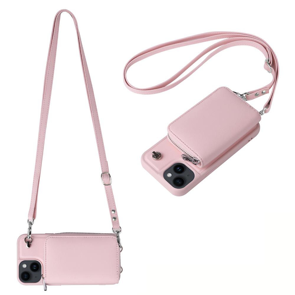 Crossbody Zipper Cards Solt Wallet Leather Book Case For iPhone 16 Pro Max 15 Plus 14 13 12 11 Long Lanyard Bag Detachable Cover