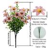 7-Fork Eucalyptus Violet Artificial Flowers - Small Green Plastic Bunch for Home & Garden