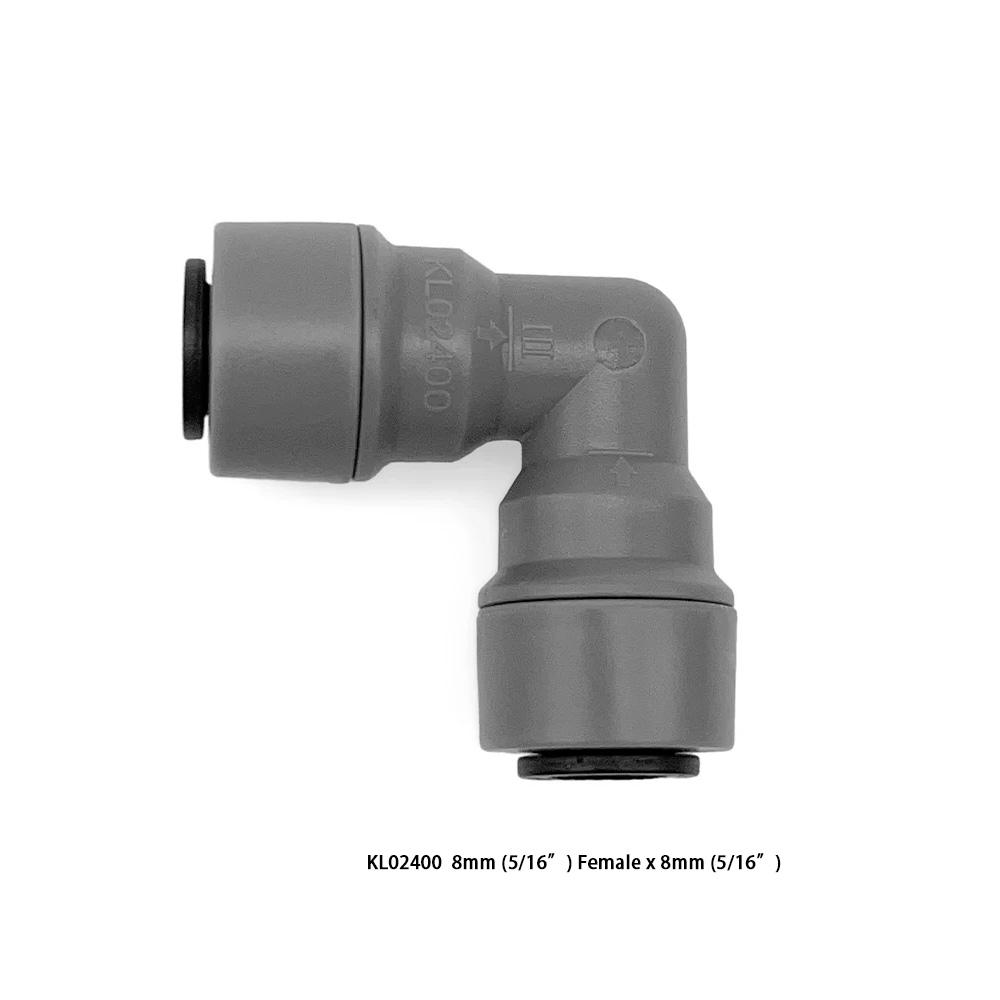 Kegland 6.35/8/9.5mm Female Elbow Push In Quick Connector Plastic Joint Valve Beer Accessary Homebrew